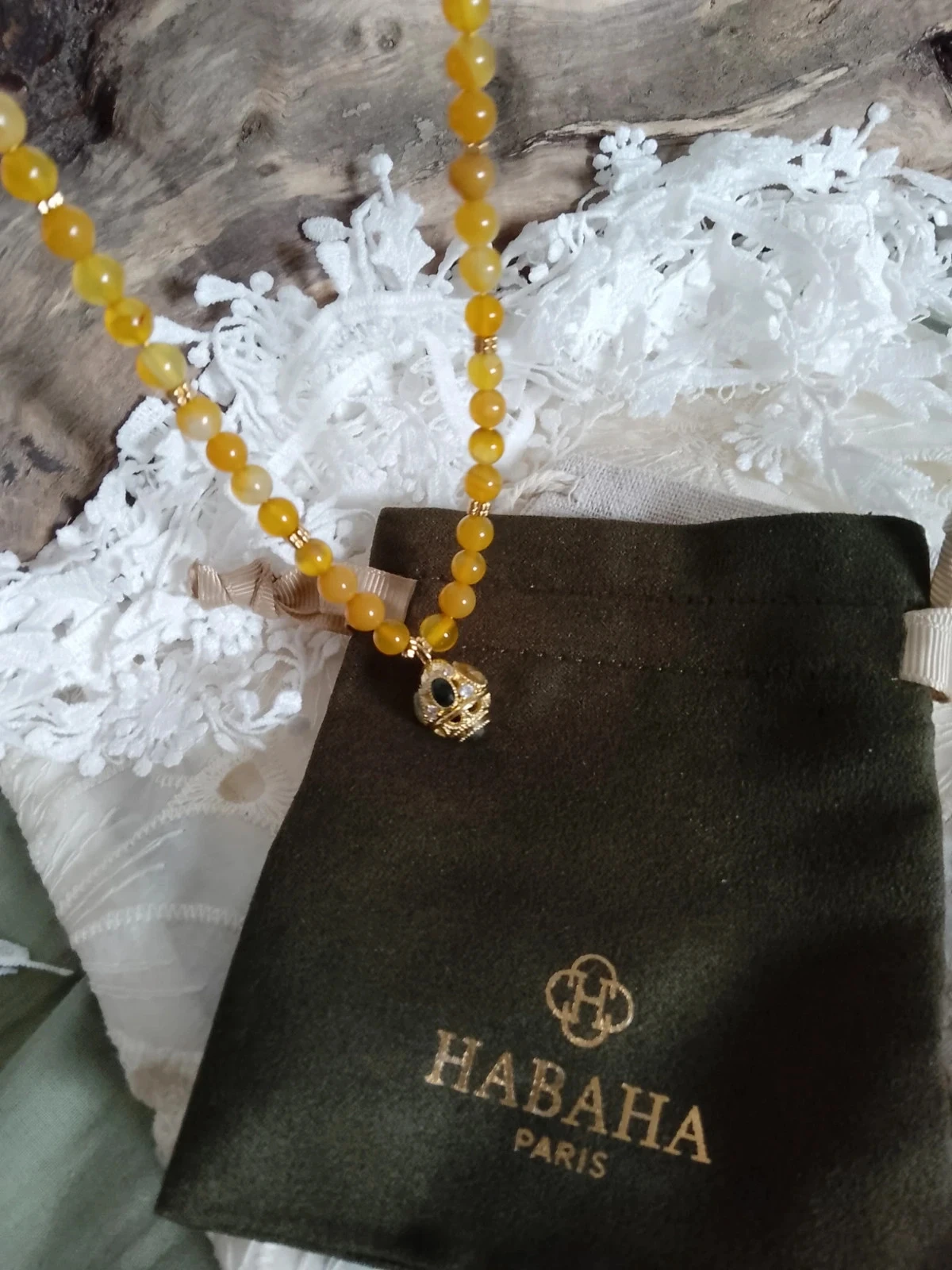 Collier talisman pierres naturelles Habaha – photo 6